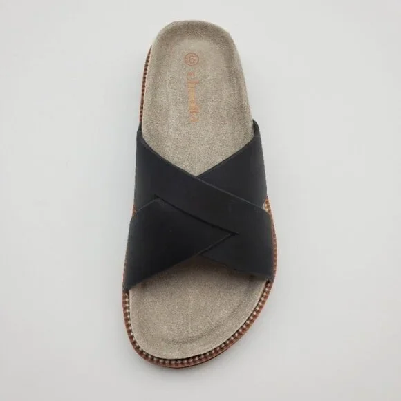 BUY ONE GET ONE FREE Chooka Paige Size 9 Leather & Cork Slide Sandal - Picture 5 of 7